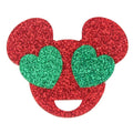 Ziming 2 Inches Cute Cartoon Glitter Mouse Face DIY Polyester Costume and Clothing Decoration Accessories