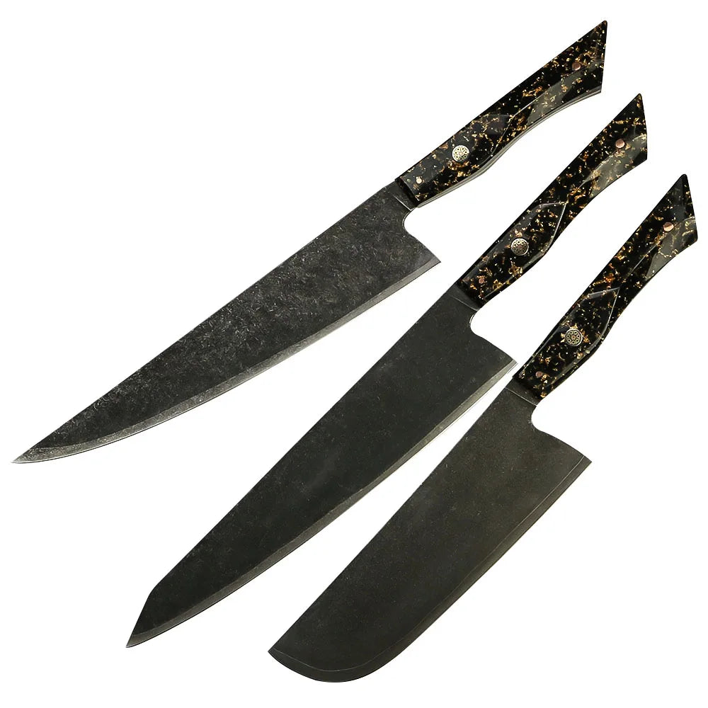 Kitchen Japanese Knives VG10 Vintage Gyuto Knives Forged Knives -Kiritsuke Kurouchi Finished NEW