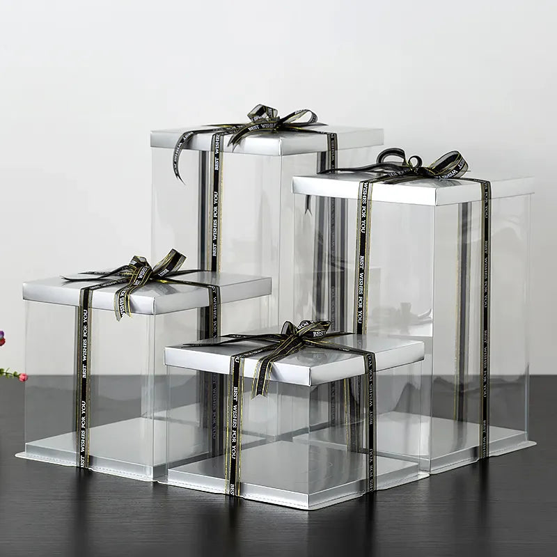 Competitive Price Custom Wedding Clear China Wholesale Packaging Cake Box With Lid