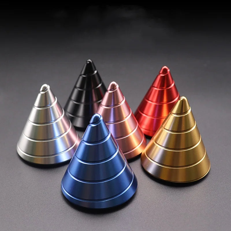 Fingertip Gyroscopes Spherical Toys Desktop Conical Gyroscopes Hand Spinner Fingertip Metal Alloy Gyro Stress Relief Adult Toys