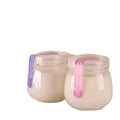 Wholesale Glass Jars 100ml 300ml for Yogurt Featuring Plastic Lids for Fat Storage for Jelly Candy Chocolate Pet Food Storage