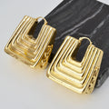 Fashion Dubai Jewelry Classic 18k Gold Plated Big Hoop Earrings for Women-Anniversary Occasion