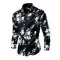 RNSHANGER Mens New Stylish Hawaiian Shirts Autumn Spring Clothes Long Sleeve Black Oversized Shirts 8XL Travel Man Blouse