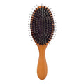 Wholesale Customized Logo Anti-Static Wooden Boar Bristle Nylon Waterproof Massage Cushion Hair Extension Paddle Brush
