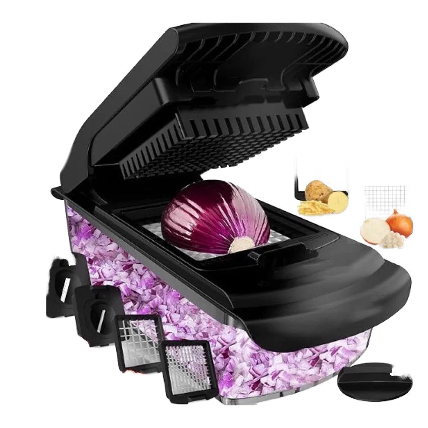 13/14 in 1 Multifunctional Kitchen Gadget Plastic Vegetable Chopper Manual Vegetable Cutter Fruit Potato Slicer Grater