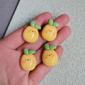 100pcs Resin Kawaii Smiling Lemon Fruit Series Flatback Figurines  Decor Accessories DIY Hair Bow Scrapbook Crafts