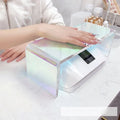 Modern Simple Square Acrylic Display Rack Hand Rest Nail Arm Pillow Pad Reusable Leather for Salon Manicure Table