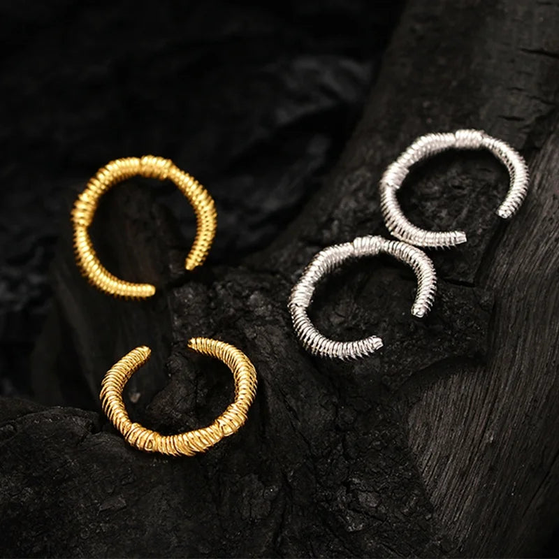 Korean Earrings Minority Minimalist Style 925 Sterling Silver Neutral Ear Bone Clips for Men and Women