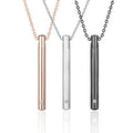 Personalized Fashion Can Open Perfume Bottle Pendant Necklace With Stainless Steel Cylinder Necklace.