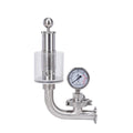 Integrated Pressure Gauge Spunding Valve with Tri-Clamp Manual Control for Water Safety Structure