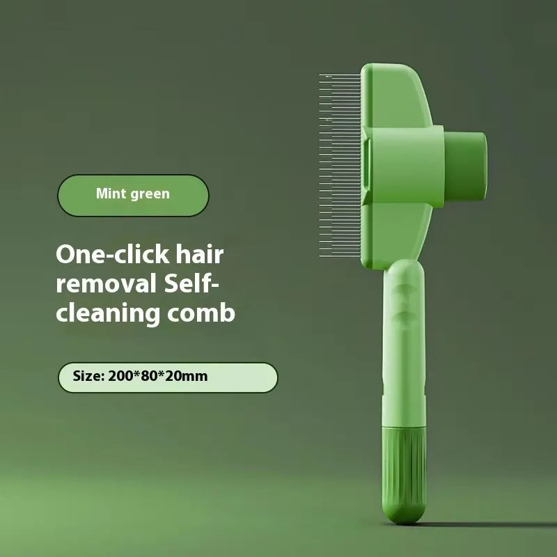 High-quality Durable Plastic & Stainless Steel Pet Fur-Hair Remover Brush Floating Hair Cleaning Cat & Dog Grooming Comb