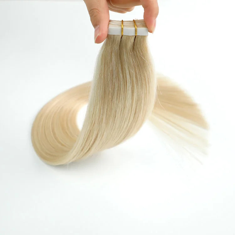 New Arrival Double Drawn Cuticle Aligned Tape in Human Hair  Russian Remy Human Hair Tape-In Extension