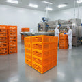 New Plastic Orange Chicken Transport Crates Portable Cages for Chicken Transportation