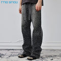 Winter Manufacturer Heavry Weight Denim Custom Logo Jeans Solid Color Mens Wide Leg Baggy Jeans Men Double Knee Carpenter Pants