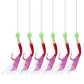 WH001 Fishing Hooks Customized Fish Skin Sabiki Rigs Lure Saltwater Bait Sabikis Hook Fishing