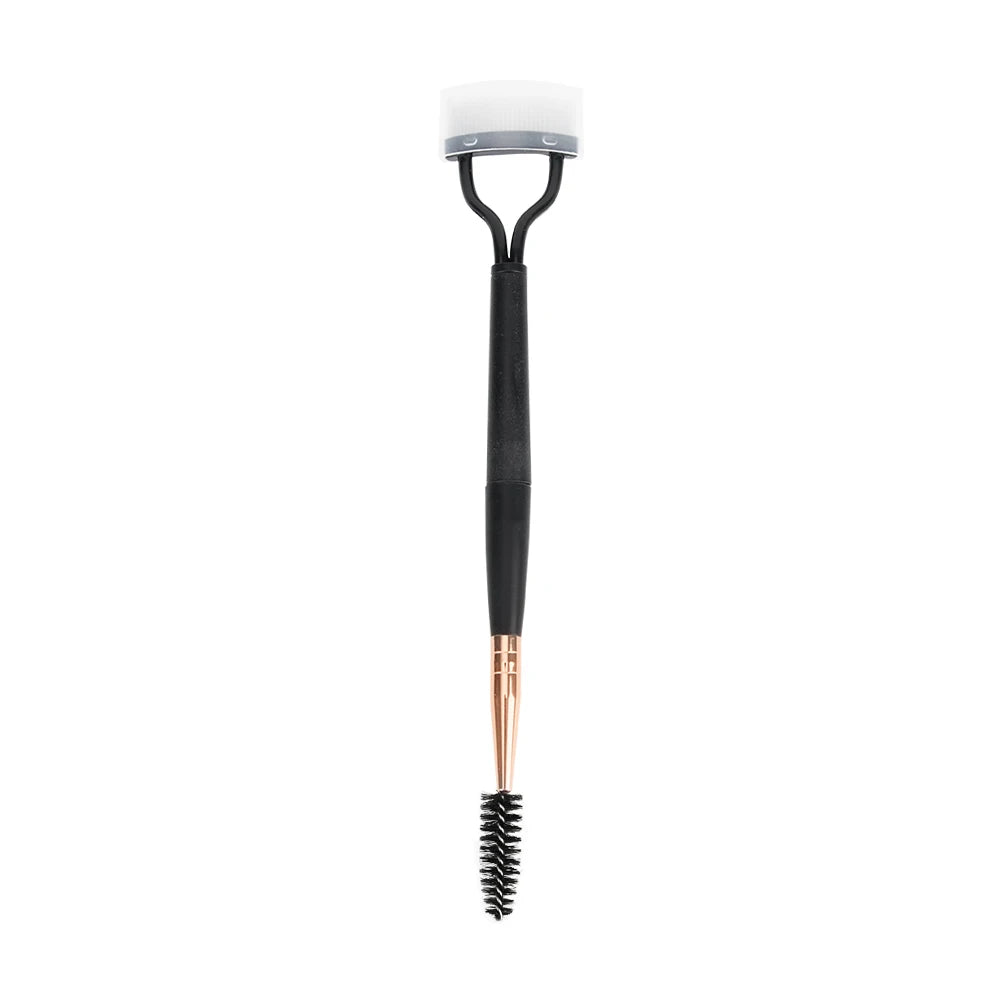 Professional Double-Head Eyelash Comb Brush Lash Separator Tool New Model with Black Mascara Silicone Material for Makeup