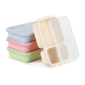 Degradable Environment Protection Three Compartment Wheat Straw PP Reusable Lightweight 135g Microwavable 0-1L Lunch Box
