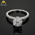 Goldleaf Wholesale 925 Sterling Silver Wedding Engagement Ring Gold Plated CZ Stones for Women's Party Wear Hot Sale Wedding