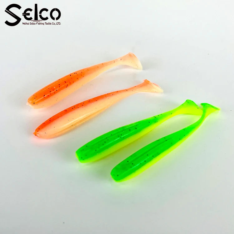 Selco in Stock 6.5Cm 1.8G Paddle Tail Plastic Soft Sea Fishing Lures Worm Swim Bait