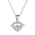 S925 Sterling Silver Female Design Sense Niche Angel Heart Necklace for Grandma Silver Chain for Women