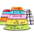 Durable Round Melamine Stainless Steel Slow Feed Stainless Steel Cat Dog Water Pet Bowls Feeders
