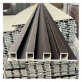 WPC Cladding Hotel Indoor Background 153*18mm Fluted Panel Fireproof Waterproof Anti-scratch Environment Friendly