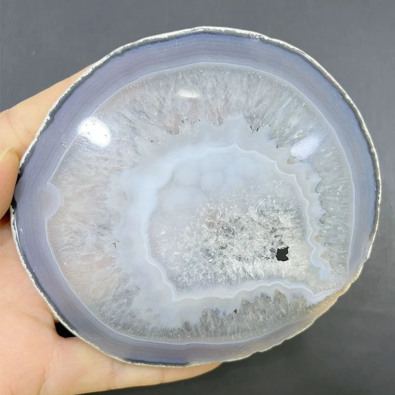 Wholesale Natural Quartz Stone Irregular Sliced Quartz Cup Tea Crystal Agate Slice Holder Agate Coaster Slices for Wedding
