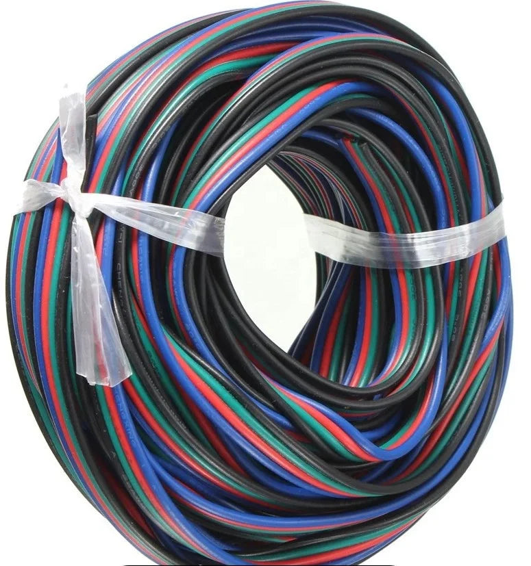 Hot Sale 4pin Red Green Blue Black 18/20/22AWG RGB Extension Cable Wire Connector Wire