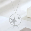 S925 Pure Silver Star Universe Chain Necklace for Women Rhodium Plated with Zircon Trendy Style for Students Clavicle Jewelry