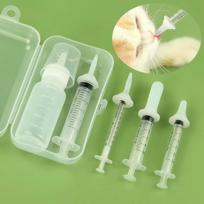 Lelote Eco-Friendly Pet Nursing Bottle Replacement Parcifiers Kitty Puppy Feeder Nipple Silicone Syringe Newborn Pet Milk