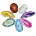 Natural Stone Agate Slices Wind Bell Pieces Irregular Shape Colorful Agate Plate Diy Gemstone