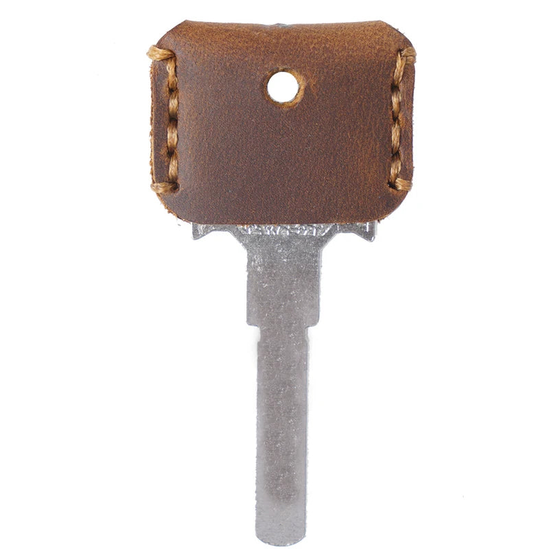 Handmade Crazy Horse Leather Key Cover Protective Key Sleeve with Custom Logo for Home Office & Promotional Use