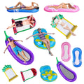 Custom Portable Multi-Purpose Floating Water Hammock Lounger Mesh Inflatable Chair 0.25mm PVC 180-200kg Capacity