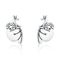 Fashion 925 Sterling Silver Lovely Sloth Animal Small Stud Earrings for Women Sterling Silver Jewelry S925 SCE327