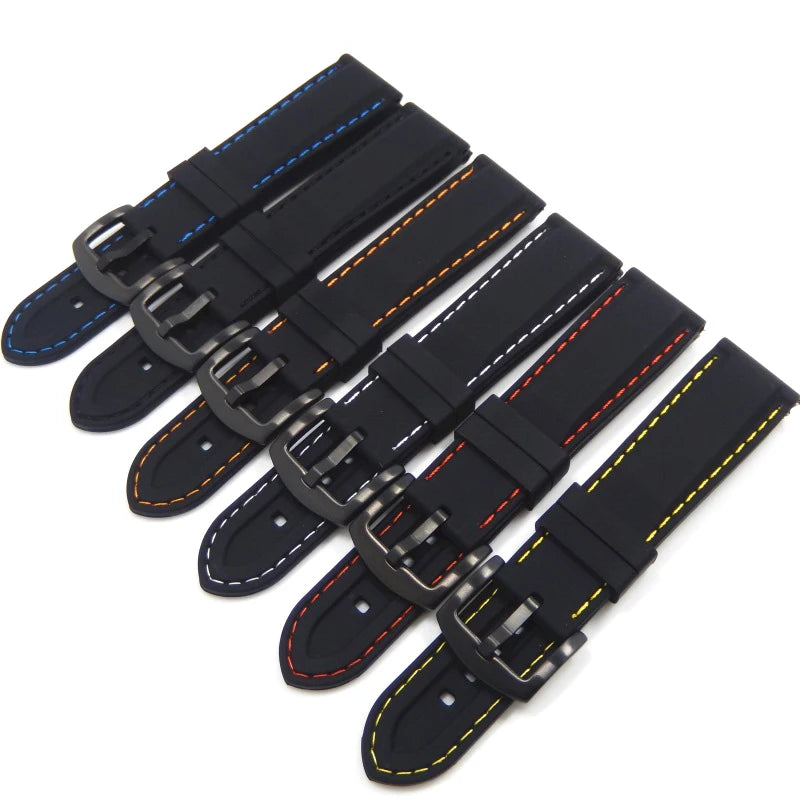 High Quality 20 22 24 26mm Silicone Rubber Watch Bands Watch Strap Quick Release Watchband Bracelet for Smart Watch