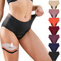 Custom Logo Solid Color Seamless Leak Proof Absorbent 4 Layers Menstrual Period Panties