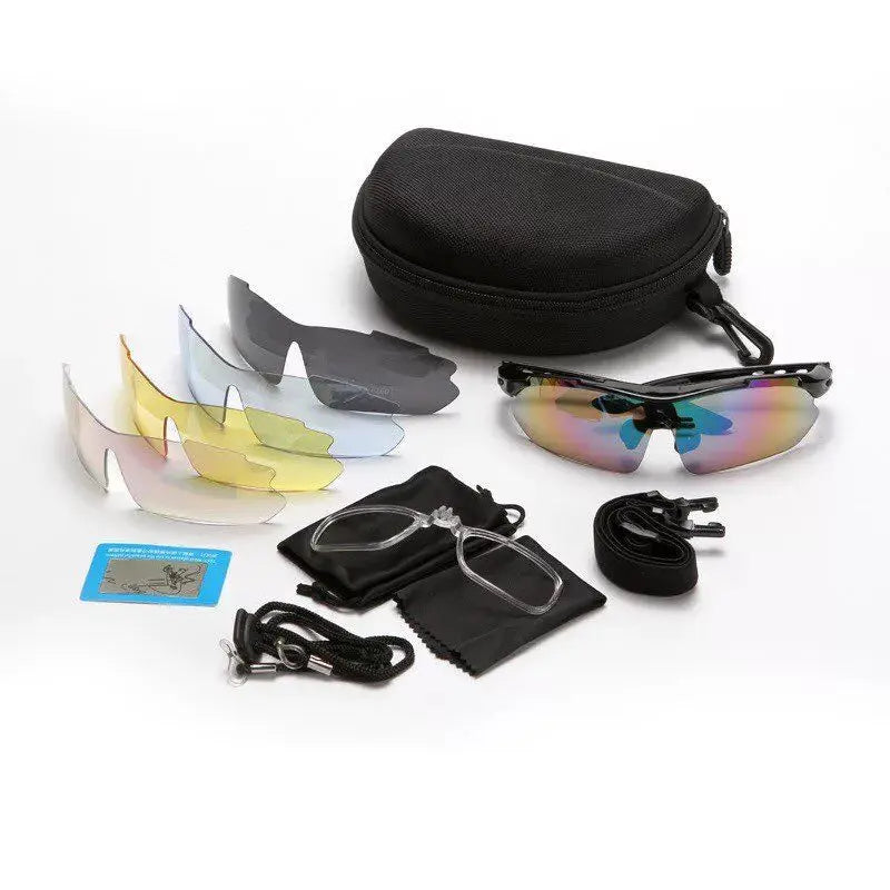 Black PC Polarized Safety Tactical Goggles for Cycling MTB Riding Shooting Custom Logo Made in China