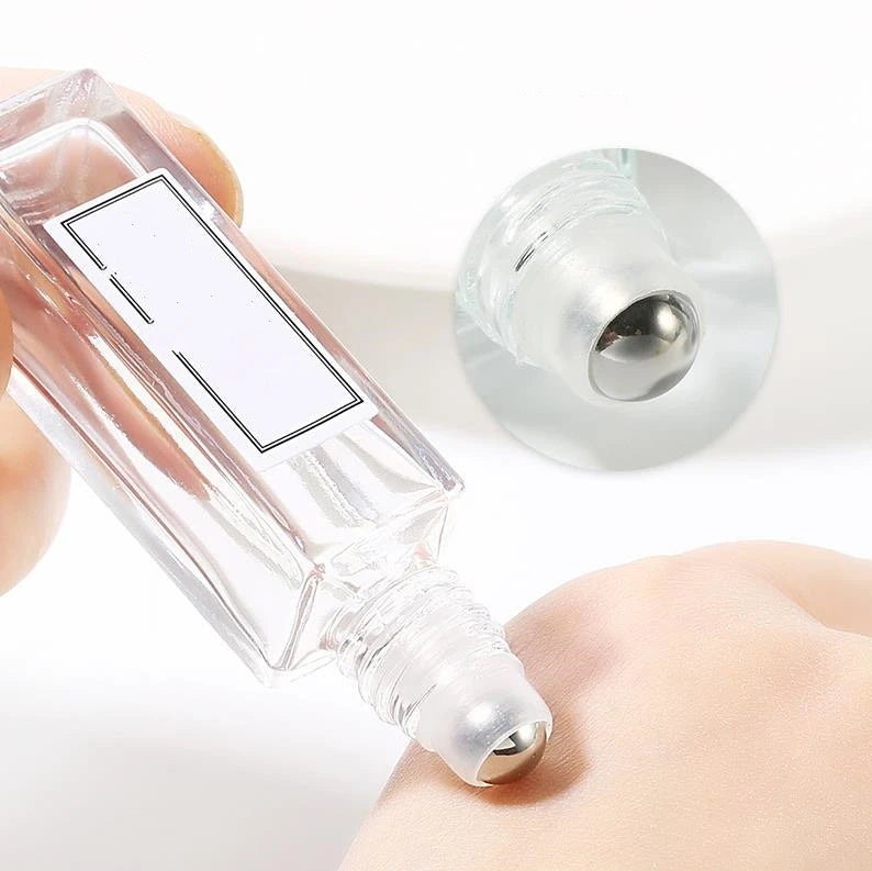 Custom 3ml 5ml 10ml 20ml 30ml Empty Portable Square Roll on Bottles Essential Oil Perfume Roller Glass Spray Bottle