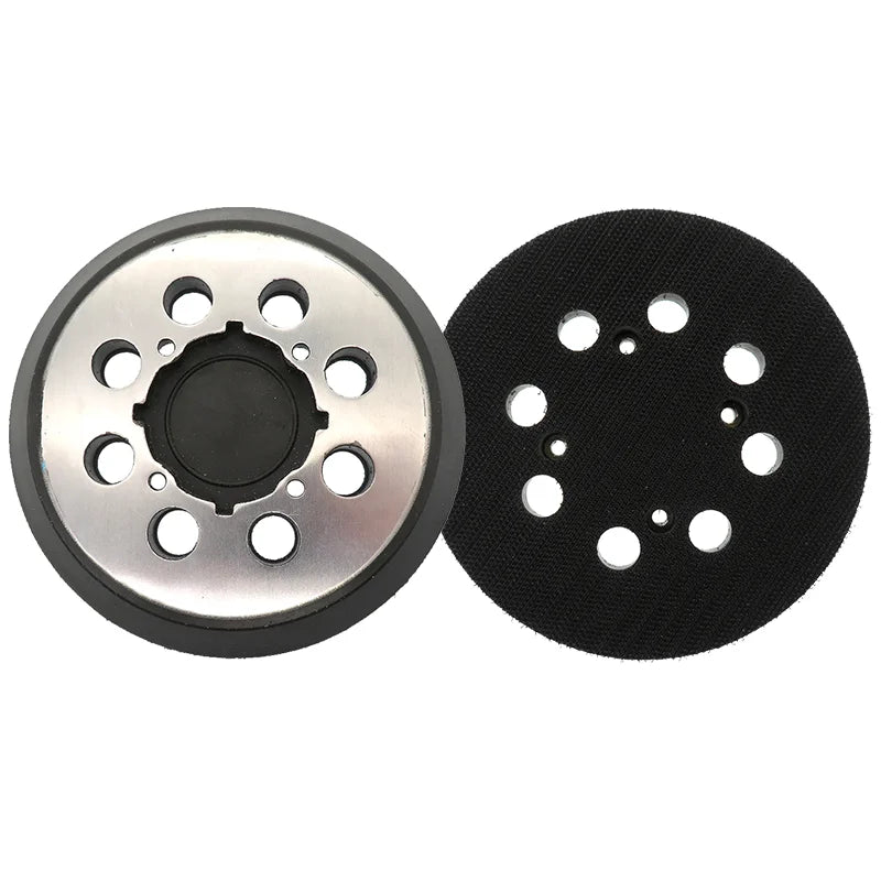 5Inch 8 Holes Short Hook and Loop Metal Sanding Disc Backing Pad Sander Backup Plate for Car Polish Metal Wood Grinding