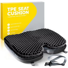 Office Chair TPE Cooling Cushion Car Seat U-Shape Waterproof Removable Washable Breathable Comfortable Gel Seat Cushion