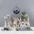 White Frosted Ceramic Rabbit Figurines Indoor Easter Decorations Spring Home Decor Bunny Statues for Party Decorations
