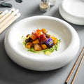 Nordic Ceramic Western Food Dinner Plate White Pasta Soup Salad Sweet Dessert Show Serving Plate Show Home Restaurant Dinnerware