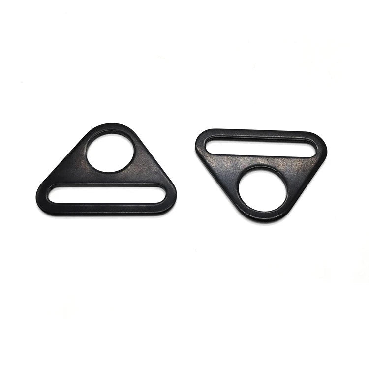 Electro Black 25mm Handbag Anchor Strap Connectors Metal Triangle Buckle for Bag Parts