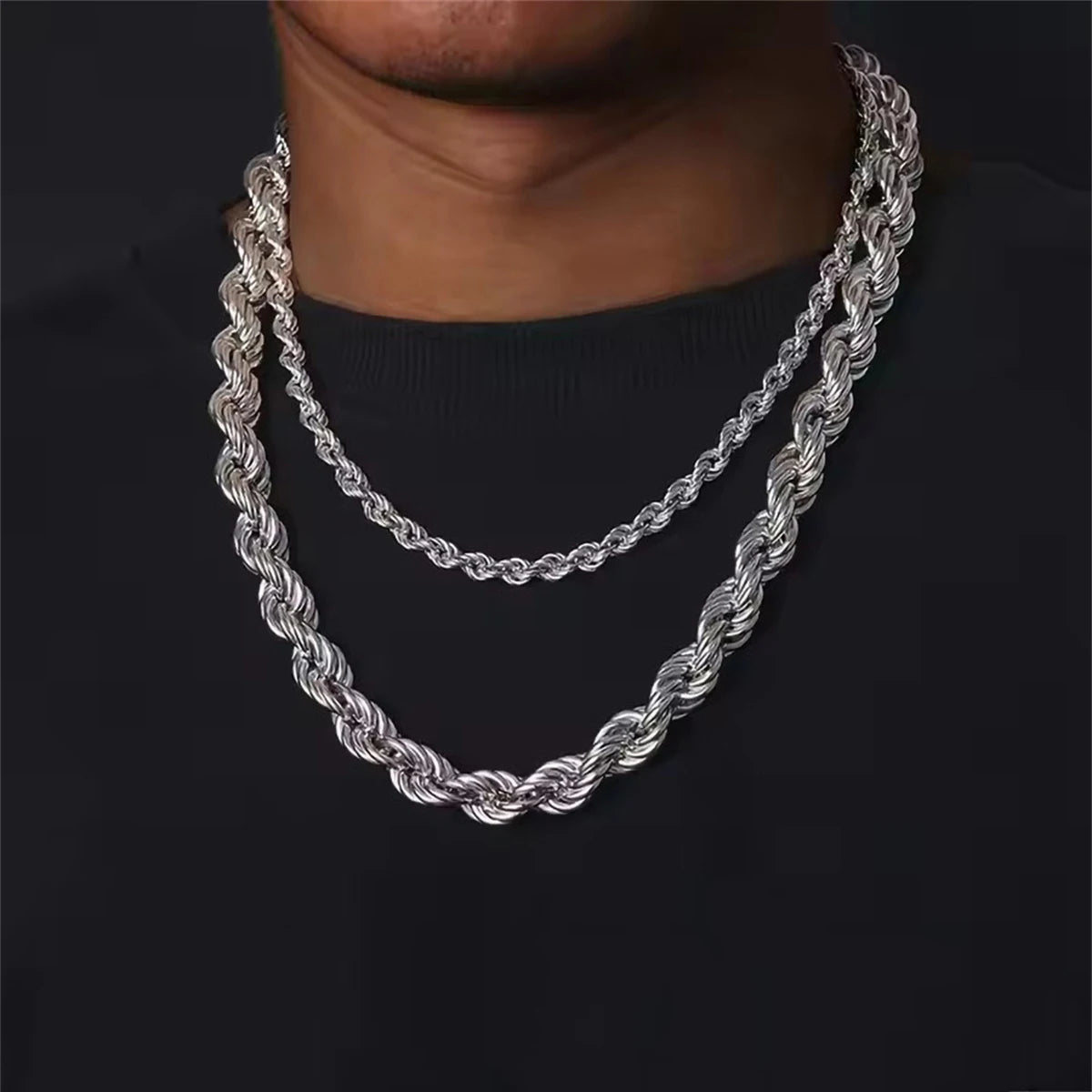 Wholesale Stainless Steel Twists Chain Necklace for Men/Women Daily Waterproof Chains Accessories on Neck 2025 Fashion Jewelry