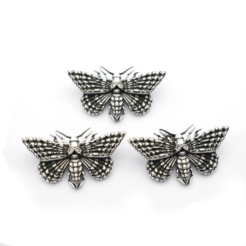 Death Head Skull Moth Charm Pendant Gothic Butterfly Fashion Women Jewelry Accessories