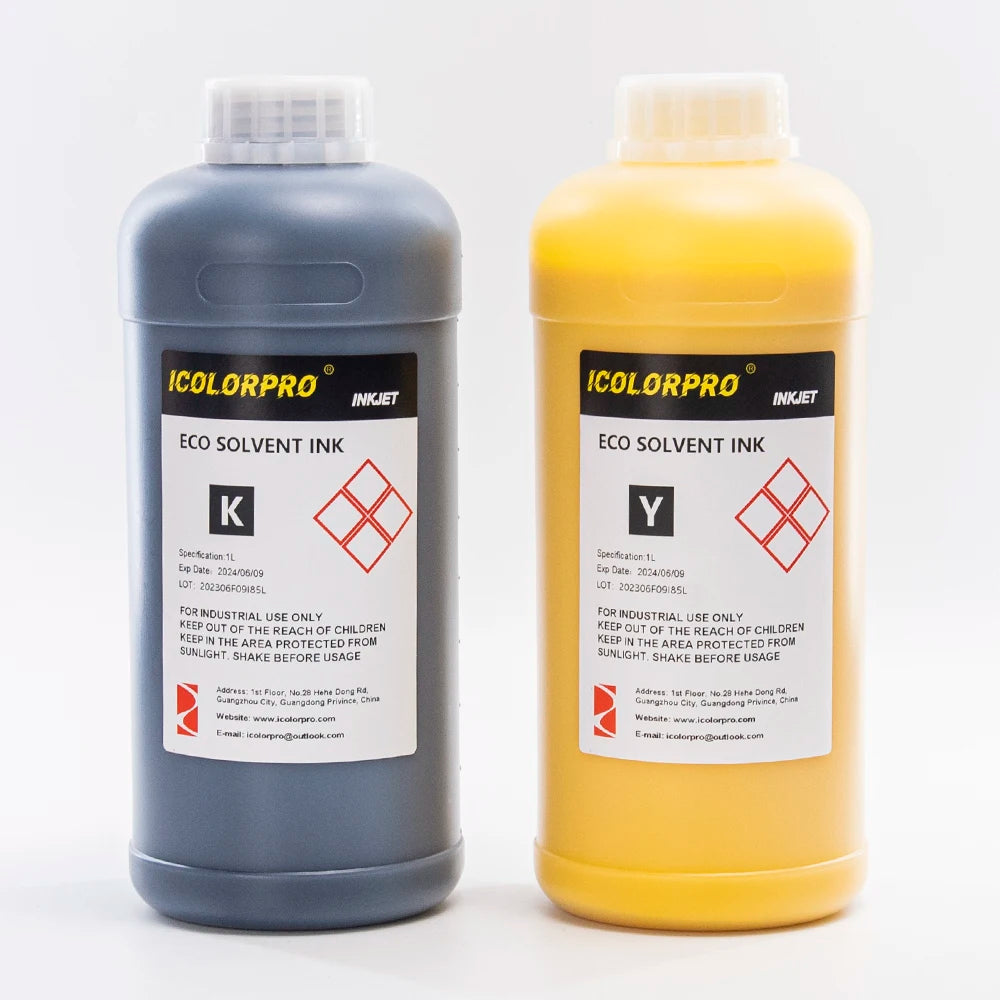 IColorPro Manufacturer 4 Color 1000ML ECO Solvent Ink Pigment Ink Suitable for Epson XP600 DX5 DX7 Printhead