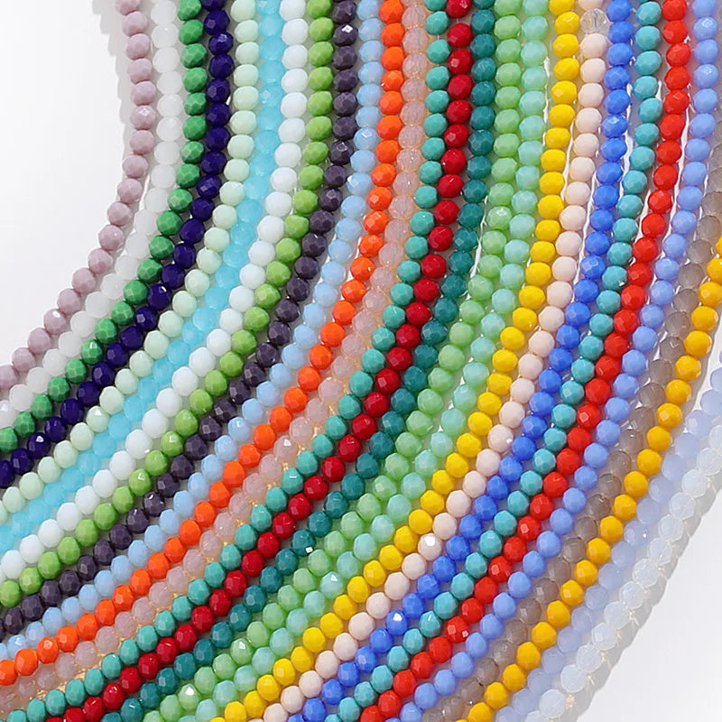 3/4/6/8/mm Crystal Beads for Jewelry Making Quartz DIY Bracelet Necklace Earrings Jewelry Flat Wheel Crystal Loose Beads