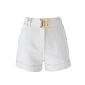 6 Colors for Option Pink Texture Washed Denim Shorts for Women With Belt Casual Style Quality Jeans Shorts