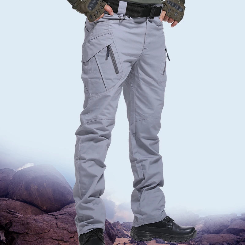 2020  Outdoor Men's Casual Pants Solid Color Multi-pocket Loose IX9 Pants