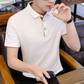 New Arrival White Men Horse Riding Polo Shirt Short Sleeve Slim Sports Equestrian Shirt Fashion Lapel Men Equestrian Clothing